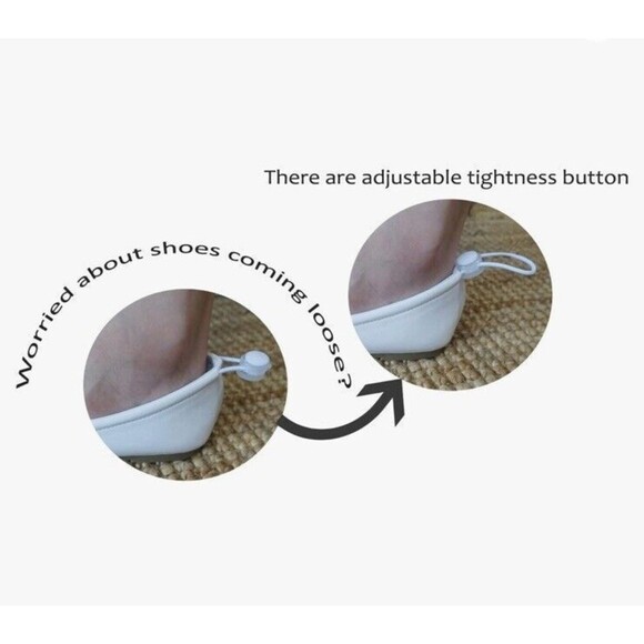 FEVERSOLE Women Size 6 Shoes Soft Cushion Black Elastic Adjustable Ballet - Picture 12 of 12